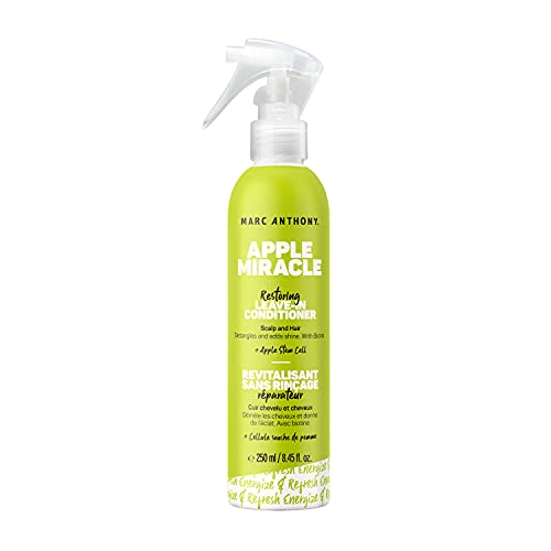 0621732010732 - MARC ANTHONY RESTORING APPLE MIRACLE LEAVE IN DEEP CONDITIONER FOR HAIR GROWTH & BREAKAGE – APPLE EXTRACT, KERATIN, & GRAPESEED OIL HEAT PROTECTOR SPRAY - SULFATE FREE LEAVE IN FOR DRY DAMAGED HAIR