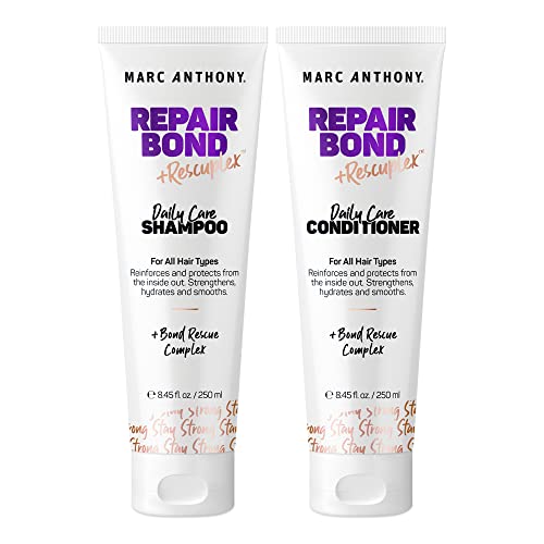 0621732709001 - MARC ANTHONY REPAIRING SHAMPOO & CONDITIONER SET, REPAIR BOND RESCUPLEX - REPAIRS, STRENGTHENS, & MAINTAINS BONDS WITHIN HAIR - ELIMINATES FRIZZ, FLYAWAYS, & REDUCE BREAKAGE - DRY & DAMAGED HAIR CARE