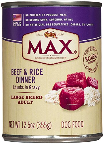 0622013285283 - NUTRO MAX LARGE BREED - BEEF & RICE - 12 X 12.5 OZ
