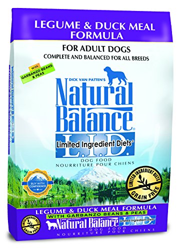 0622013285917 - NATURAL BALANCE L.I.D. LIMITED INGREDIENT DIETS DRY DOG FOOD, GRAIN FREE, LEGUME & DUCK MEAL FORMULA, 24-POUND