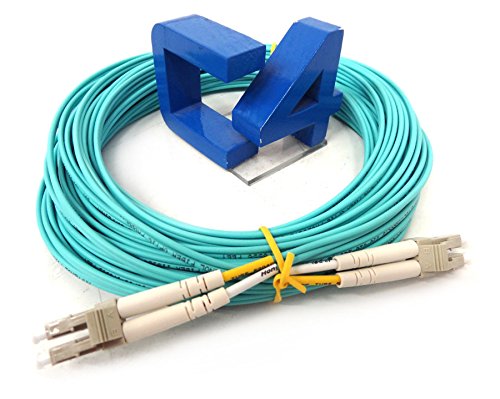 0622104502510 - HP AJ837A MULTIMODE OM3 LC/LC FIBER OPTIC CABLE, 15M (49.2FT) LONG - DUPLEX ZIPCORD GRADED INDEX 50/125UM MULTIMODE FIBER OPTIC CABLE WITH LC CONNECTORS ON EACH END (AQUA COLOR) - OPTICAL PERFORMANCE: 2000MHZ/KM