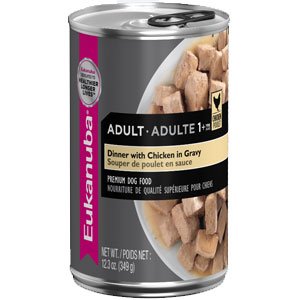 0622113060759 - EUKANUBA ADULT CUTS DINNER WITH CHICKEN IN GRAVY CANNED DOG FOOD 12*12.3OZ