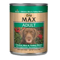 0622113067451 - NUTRO MAX ADULT CHICKEN, RICE & TURKEY DINNER CANNED DOG FOOD 12*12.5OZ