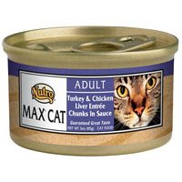 0622113067901 - NUTRO MAX CAT ADULT TURKEY & CHICKEN LIVER ENTREE CHUNKS IN SAUCE CANNED CAT FOOD 24*3OZ