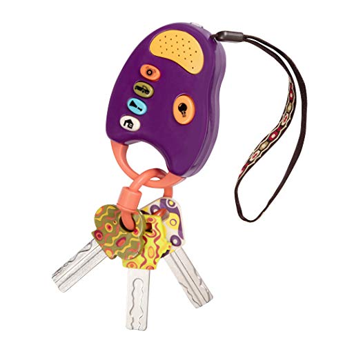 0062243248366 - B. TOYS – TOY CAR KEYS – KEY FOB WITH LIGHTS & SOUNDS – INTERACTIVE BABY TOY – PRETEND KEYS FOR BABIES, TODDLERS – 10 MONTHS + – FUNKEYS – PURPLE