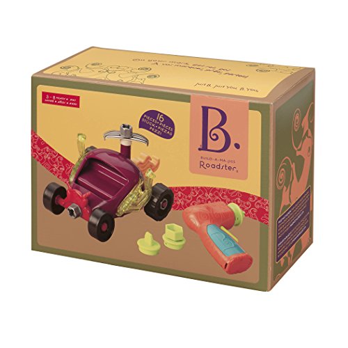 0062243268647 - B. TOYS BUILD-A-MA-JIGS ROADSTER - 16-PIECE SET - TEACHES BENEFICIAL DEVELOPMENT SKILLS - INTERCHANGEABLE WITH OTHER BUILD-A-MA-JIG SETS - AGES 4 AND UP