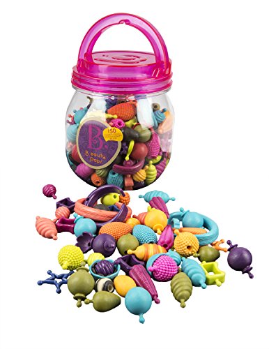 0062243275997 - B. BEAUTY POPS. JEWELRY KIT WITH BRIGHT REUSABLE BEADS IN ASSORTED SHAPES, SIZES, AND COLORS. INCLUDES BRACELET AND RING BLANKS FOR CREATIVE FUN AND WEAR. AGES 4 AND UP (150 PIECES)