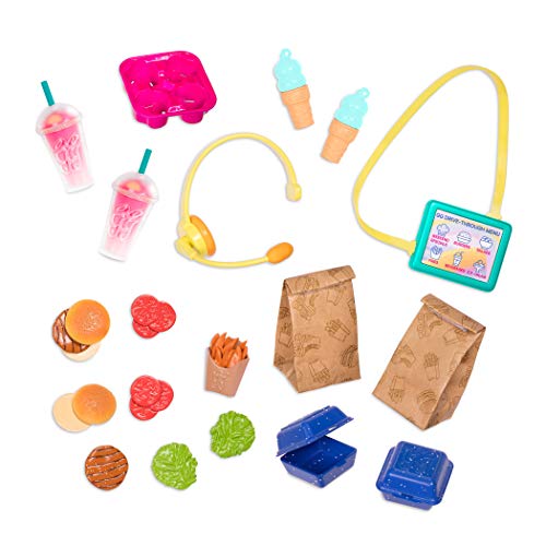 0062243426207 - GLITTER GIRLS DOLLS BY BATTAT – GG DRIVE-THRU FOOD SET – CAN WE TAKE YOUR ORDER? – PLAY FOOD & PRETEND RESTAURANT PLAYSET FOR 14-INCH DOLLS – TOYS, CLOTHES, AND ACCESSORIES FOR KIDS AGES 3 AND UP
