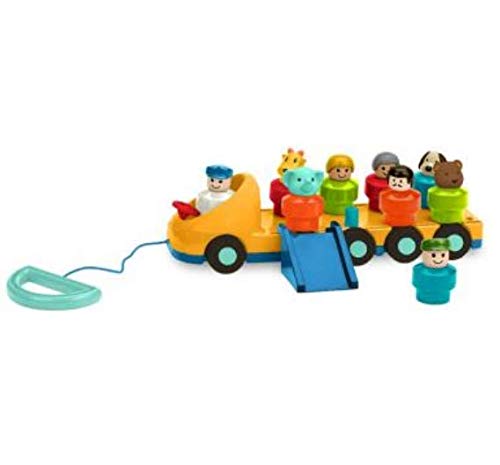 0062243431058 - BATTAT – TOY BUS FOR TODDLERS – BUS TOY WITH MOVING PARTS AND 9 TOY CHARACTERS – DEVELOPMENTAL TOY WITH ACCESSORIES FOR BABIES, KIDS – SPINNING BUS – 18 MONTHS +