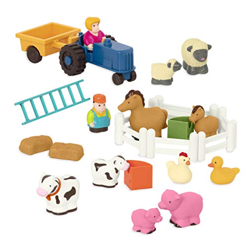 0062243436916 - BATTAT – FARM ANIMALS PLAY SET – 25 FARM TOYS FOR TODDLERS – ANIMALS, FENCES, FARMERS, TRACTOR, TRAILER & MORE – LITTLE FARMER’S PLAYSET – 18 MONTHS +