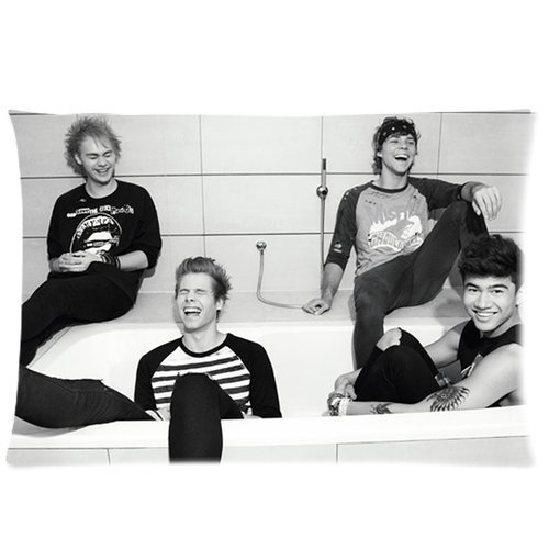 6227119033574 - 5 SECONDS OF SUMMER 5SOS PILLOW CASE COVER STANDARD 16X24 (TWO SIDES) ZIPPERED PILLOWCASE