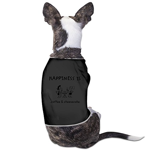 6231225086645 - ZNNY HAPPINESS IS COFFEE AND CHEESE CAKE PET PUPPY CLOTHES BLACK MEDIUM
