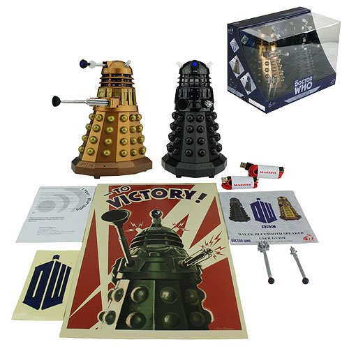 0623169670046 - DOCTOR WHO ASSAULT DALEK + DALEK SEC BLUETOOTH SPEAKER COMBO PACK WITH MIC, LED’S AND SOUND EFFECTS
