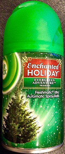 0062338907352 - AIR WICK FRESHMATIC ULTRA AUTOMATIC SPRAY REFILL - ENCHANTED HOLIDAY - EVERGREEN ADVENTURE - NET WT. 6.17 OZ (175 G) EACH - PACK OF 3 REFILLS