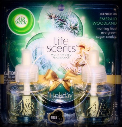 0062338938356 - AIR WICK LIFE SCENTS LIMITED EDITION HOLIDAY SCENT ~ 2/PK EMERALD WOODLAND ~ EVERGREEN MORNING FROST SUGAR COOKIE SCENTED ELECTRIC PLUG IN AIRWICK OIL REFILLS (QUANTITY 1)
