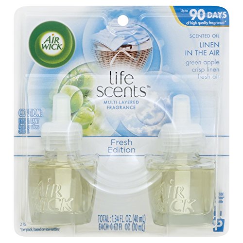 0062338950570 - AIR WICK LIFE SCENTS SCENTED OIL TWIN REFILL, LINEN IN THE AIR, 1.34 OUNCE