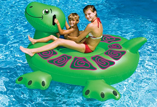 0623573583536 - SWIMLINE 90622 SWIMMING POOL KIDS INFLATABLE GIANT RIDEABLE TURTLE FLOAT TOY 74