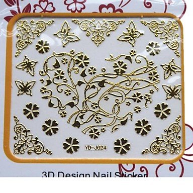 6236545706044 - TINT MISS YOU STYLE 3D METAL NAILS ART STICKERS TATTOO FOR LOVER GF DIY