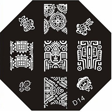 6236545714735 - TINT NAIL ART STAMP STAMPING IMAGE TEMPLATE PLATE D SERIES NO.14