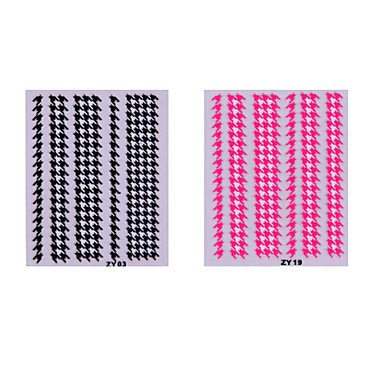 6236545716418 - TINT 2PCS 2D COLOR STRIPE PERMUTATION DORSAL STRIPE NAIL ART STICKERS ZY SERY NO.3-19 (ASSORTED COLORS)