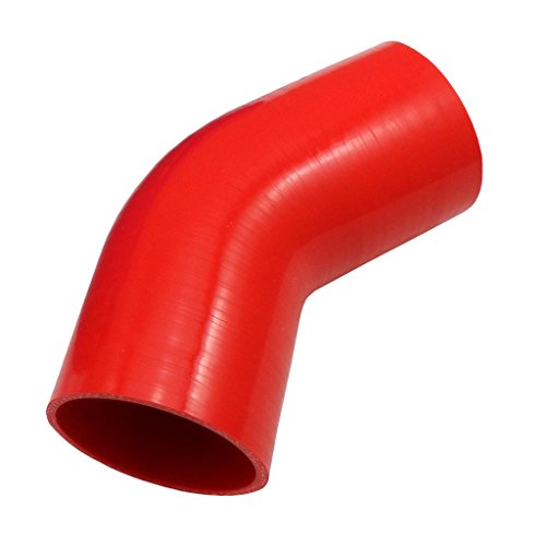 6244318724744 - 1-1/2 38MM RED 45 DEGREE ELBOW SILICONE HOSE AIR WATER CONECTOR