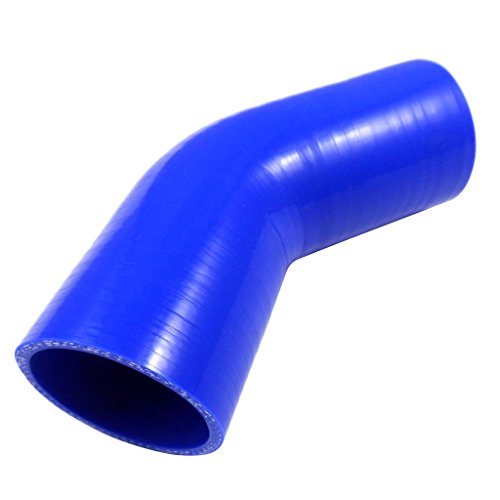 6244318725161 - 2-3/4 70MM BLUE 45 DEGREE ELBOW SILICONE HOSE AIR WATER CONECTOR