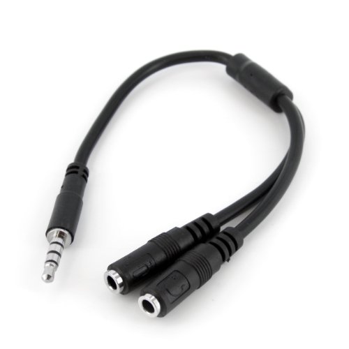 0006244666590 - STARTECH.COM HEADSET ADAPTER FOR HEADSETS WITH SEPARATE HEADPHONE / MICROPHONE PLUGS - 3.5MM 4 POSITION TO 2X 3 POSITION 3.5MM M/F