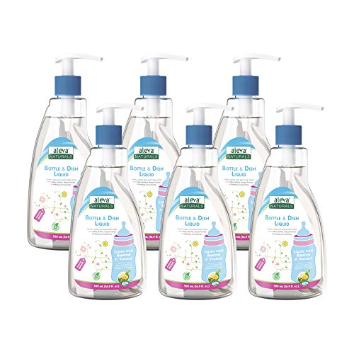 0624721378226 - ALEVA NATURALS HYPOALLERGENIC BOTTLE AND DISH WASH LIQUID - PLANT-BASED CRUELTY-FREE FORMULA WITH REFRESHING WATER LILY SCENT, DISH SOAP TO CLEAN BABY FEEDING CUPS - 3L VALUE PACK (500ML X 6)