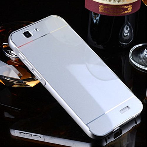 6247497713233 - TIP-TOP® ALUMINUM METAL BUMPER FRAME CASE WITH ACRYLIC BACK PLATE COVER FOR HUAWEI ASCEND G7 (SILVER)