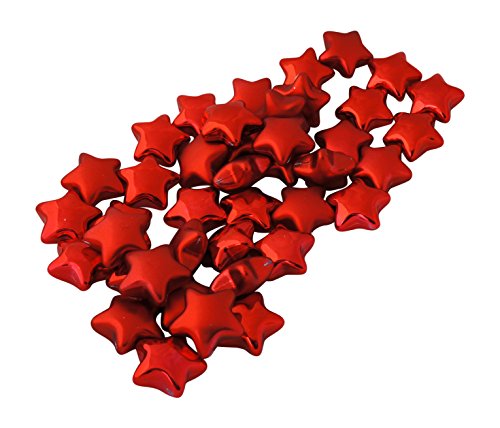 6249416667665 - GOLD OR RED MINI STAR BOWL FILLER HOLIDAY DECOR, SET OF 40 (RED)