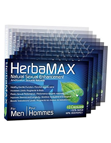 0624986602005 - HERBAMAX NATURAL SEXUAL ENHANCEMENT FOR MEN DIETARY SUPPLEMENT 10 CAPSULES 100% HERBAL