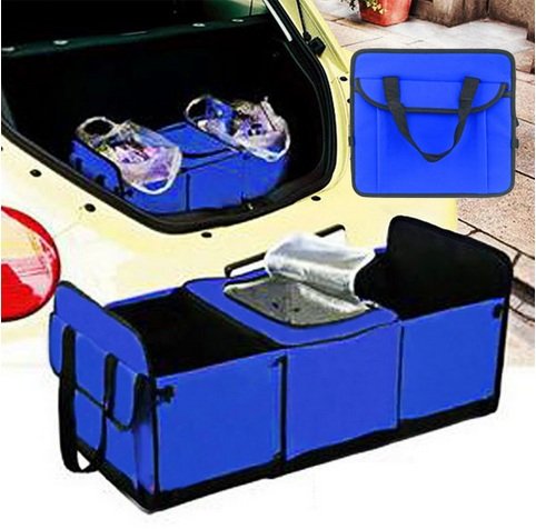 0625893956205 - MULTIFUNCTION OXFORD CLOTH FOLDABLE CAR STYLING ORGANIZER VEHICLE TRUNK STORAGE BAG BOX BLUE