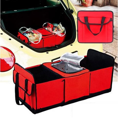 0625893956212 - 1PC MULTIFUNCTION OXFORD CLOTH FOLDABLE CAR STYLING ORGANIZER VEHICLE TRUNK STORAGE BAG BOX RED