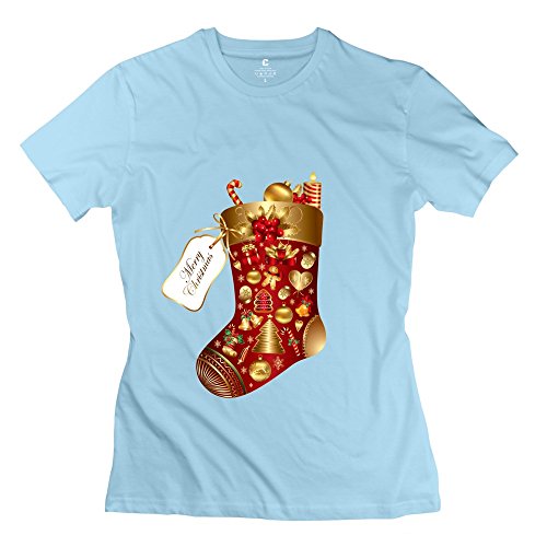 6259494654297 - ZZY WOMEN'S TEE MERRY CHRISTMAS CHRISTMAS SIZE M SKYBLUE