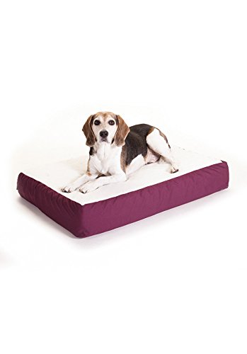 0626211253273 - MAJESTIC PET 24-INCH BY 34-INCH ORTHOPEDIC DOUBLE PET BED MEDIUM, BURGUNDY