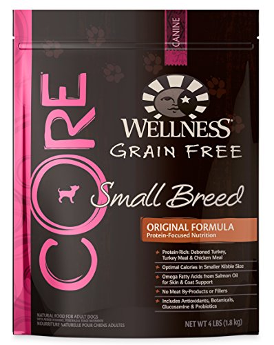 0626211271352 - WELLNESS CORE GRAIN FREE SMALL BREED TURKEY & CHICKEN NATURAL DRY DOG FOOD, 4-POUND BAG