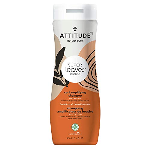 0626232110968 - ATTITUDE CURL ENHANCING NATURAL SHAMPOO FOR WAVY AND CURLY HAIR, WITH MOISTURIZING COCONUT OIL AND CHAMOMILE, VEGAN AND HYPOALLERGENIC, PEACH AND VANILLA, 16 FL. OZ.