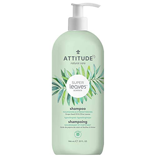 0626232115031 - ATTITUDE NATURAL SHAMPOO, HYPOALLERGENIC EWG VERIFIED VEGAN AND CRUELTY FREE, NOURISHING & STRENGHTENING, GRAPESEED OIL & OLIVE LEAVES, 32 FL OZ