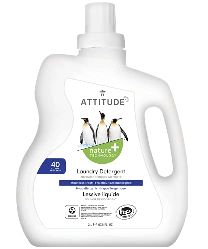 0626232120455 - ATTITUDE NATURAL LIQUID LAUNDRY DETERGENT, PLANT- AND MINERAL-BASED EFFICIENT FORMULA, HYPOALLERGENIC, HE, VEGAN AND CRUELTY-FREE, MOUNTAIN FRESH, 67.6 FL OZ, 40 LOADS