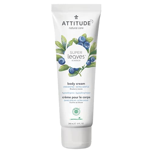 0626232182002 - ATTITUDE NATURAL UNSCENTED BODY CREAM FOR DRY & SENSITIVE SKIN, DERMATOLOGIST-TESTED FRAGRANCE-FREE & HYPOALLERGENIC, VEGAN AND CRUELTY-FREE, UNSCENTED, 8.1 FL OZ