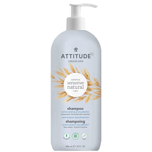 0626232605013 - ATTITUDE HAIR SHAMPOO FOR SENSITIVE SKIN, EXTRA GENTLE AND VOLUMIZING, PLANT- AND MINERAL INGREDIENTS ENRICHED WITH OATMEAL, EWG VERIFIED, VEGAN AND CRUELTY-FREE, UNSCENTED, 32 FL OZ