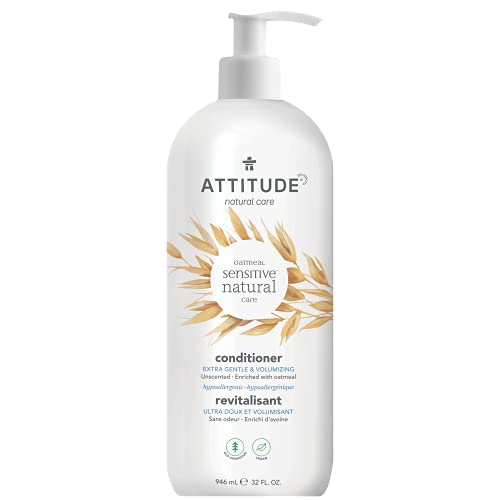 0626232605112 - ATTITUDE HAIR CONDITIONER FOR SENSITIVE SKIN, EXTRA GENTLE AND VOLUMIZING, PLANT- AND MINERAL INGREDIENTS ENRICHED WITH OATMEAL, EWG VERIFIED, VEGAN AND CRUELTY-FREE, UNSCENTED, 32 FL OZ