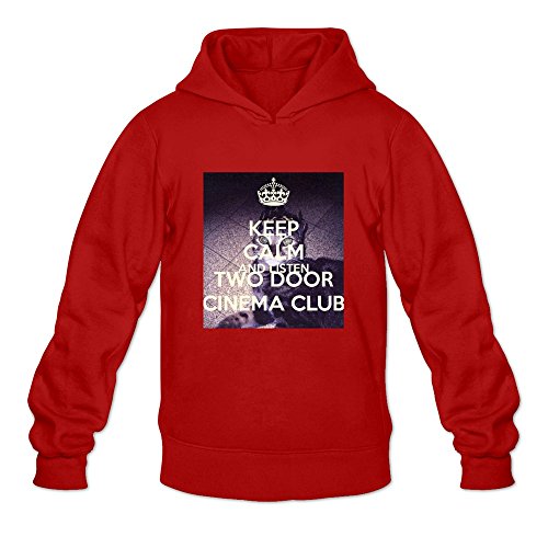 6262347024338 - CRYSTAL MEN'S KEEP CALM AND LISTEN TWO DOOR CINEMA CLUB LONG SLEEVE JACKET RED US SIZE S