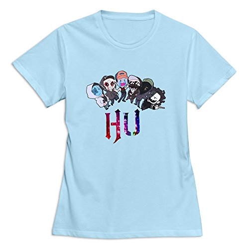 6262347364533 - CRYSTAL WOMEN'S HOLLYWOOD UNDEAD BRAND NEW DESIGN T-SHIRT SKYBLUE US SIZE L