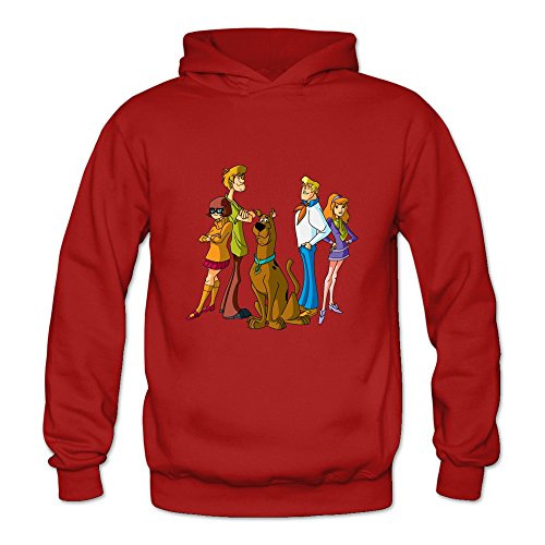 6262347607098 - CRYSTAL WOMEN'S SCOOBY DOO LONG SLEEVE HOODY RED US SIZE M
