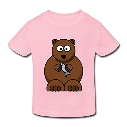 6262347644116 - CRYSTAL SLIM FIT GRIZZLY BEAR KIDS TODDLER T SHIRT PINK US SIZE 2 TODDLER
