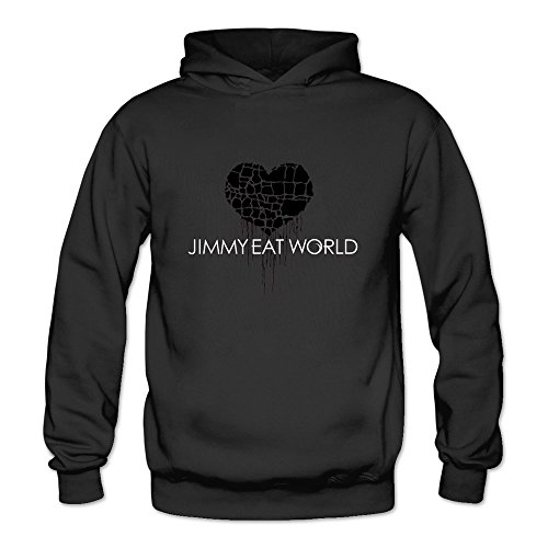 6262385492823 - CRYSTAL MEN'S JIMMY EAT WORLD LONG SLEEVE HOODIED SWEATSHIRT BLACK US SIZE L