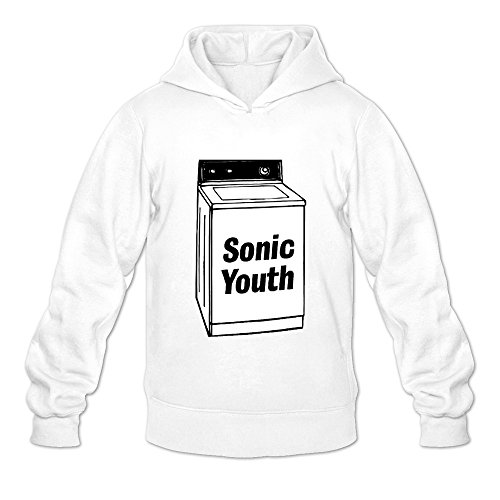 6262385510787 - CRYSTAL MEN'S SONIC YOUTH LONG SLEEVE T SHIRT WHITE US SIZE XL
