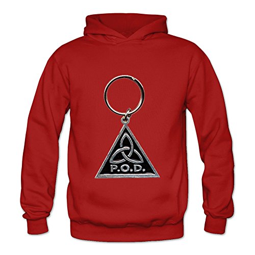 6262385665531 - CRYSTAL MEN'S P.O.D LONG SLEEVE SWEATSHIRTS AND HOODIES RED US SIZE XL