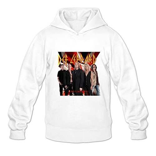 6262385703608 - CRYSTAL MEN'S DEF LEPPARD LONG SLEEVE T SHIRTS WHITE US SIZE S